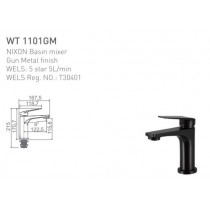 ECT NIXON Basin Mixer Gun Metal Finish